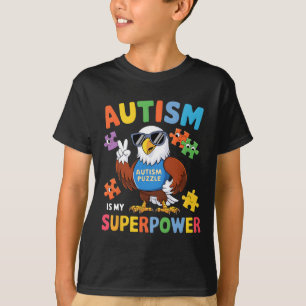 Eagle Autism Is My Superpower Accept Support Love T-Shirt