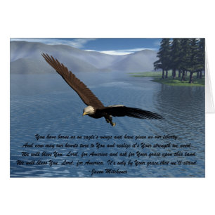 Eagle avec le poème