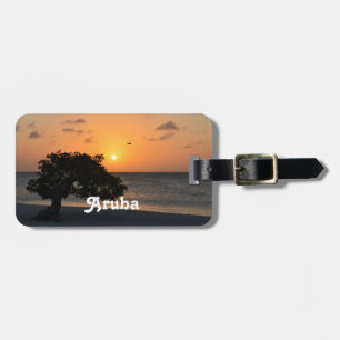 Eagle Beach Sunset Luggage Tag