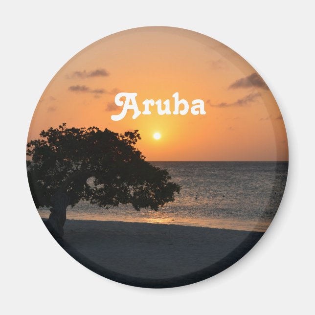 Eagle Beach Sunset Magnet (Front)