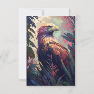 Eagle Bird Animal Portrait Painting Wildlife Free Thank You Card