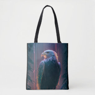 Eagle Bird Animal Portrait Painting Wildlife Tote Bag