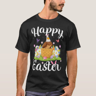 Eagle Bird Easter Egg Hunting Floral Eagle Easter T-Shirt