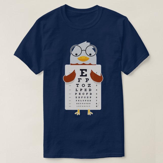 Eagle Bird Eye Chart Snellen Chart  T-Shirt (Design Front)