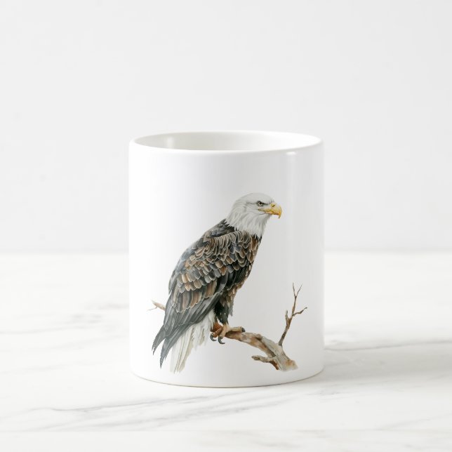 Eagle Bird on Branch Coffee Mug (Center)