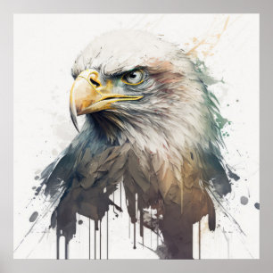 Eagle Bird Portrait Animal Painting Wildlife Free Poster