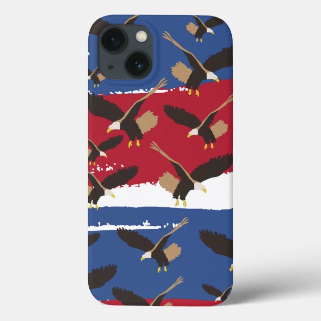 Eagle Bird USA Patriotic American Flag Case-Mate iPhone Case (Back)