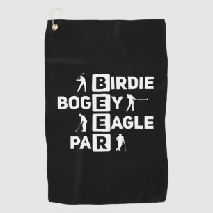Eagle Birdie Par Bogey Beer funny  Golf Towel