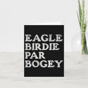 Eagle Birdie Par Bogey Funny Golf Card