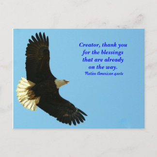 Eagle blessing postcard