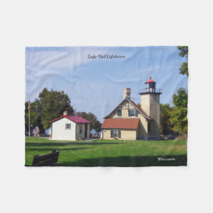 Eagle Bluff Lighthouse fleece blanket