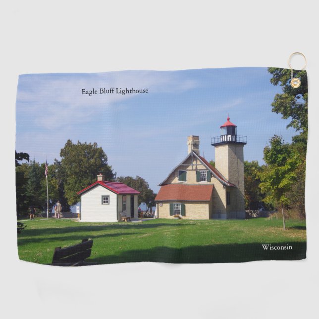 Eagle bluff lighthouse golf towel (Horizontal)