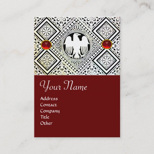 EAGLE , bright RED RUBY Business Card (Front)