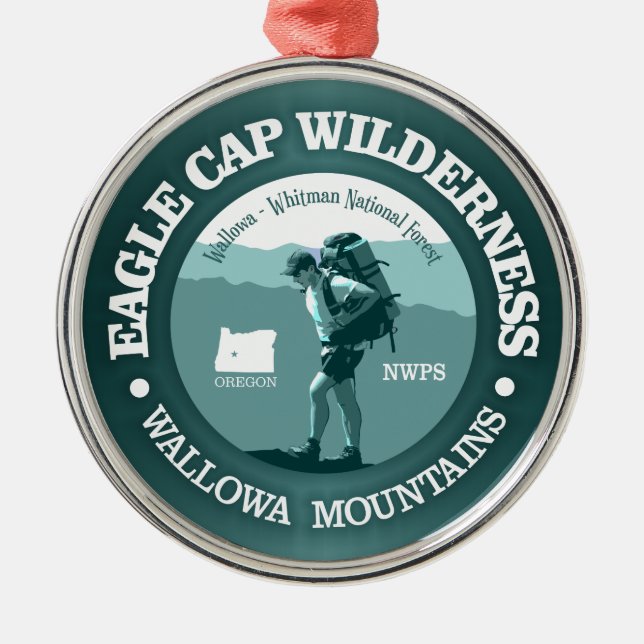 Eagle Cap Wilderness (T) Metal Ornament (Front)