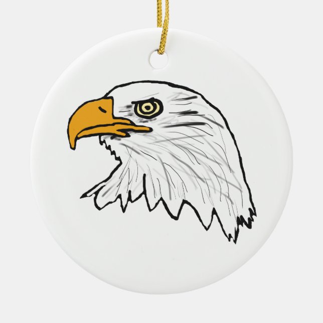 Eagle Ceramic Ornament (Front)