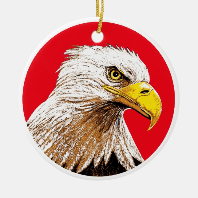 Eagle Ceramic Ornament (Front)