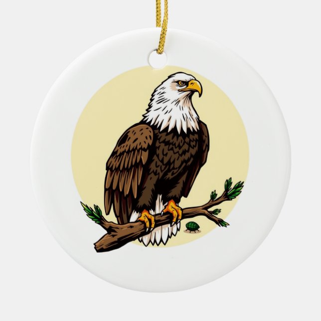 Eagle Ceramic Ornament (Front)