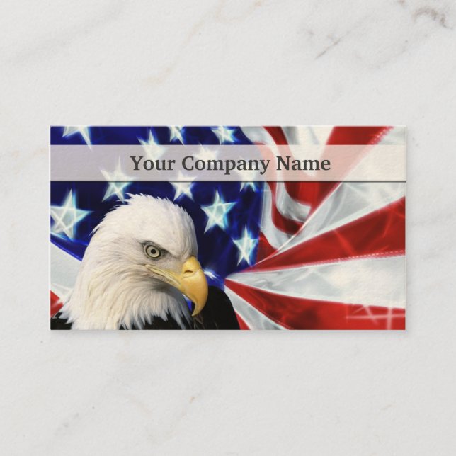 Eagle chauve américain et cartes de visite de (Devant)