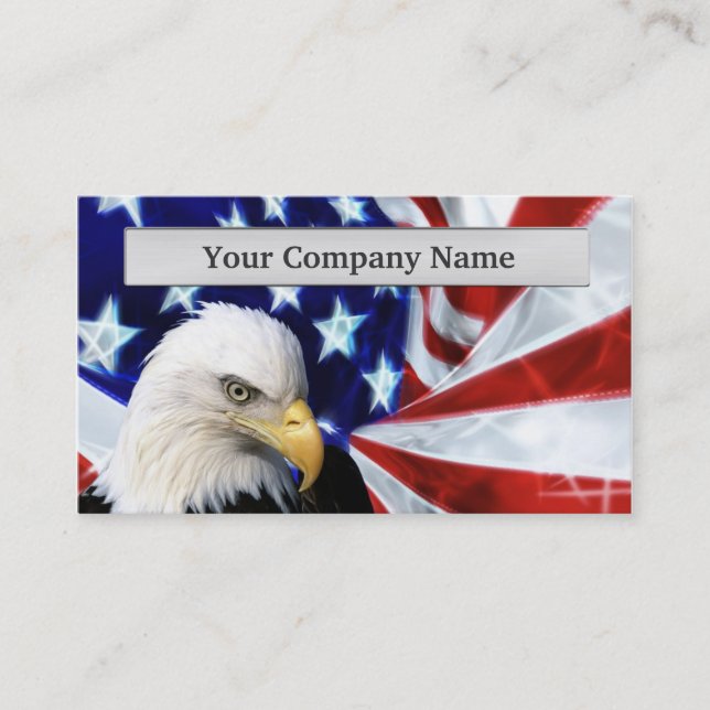 Eagle chauve américain et cartes de visite de (Devant)