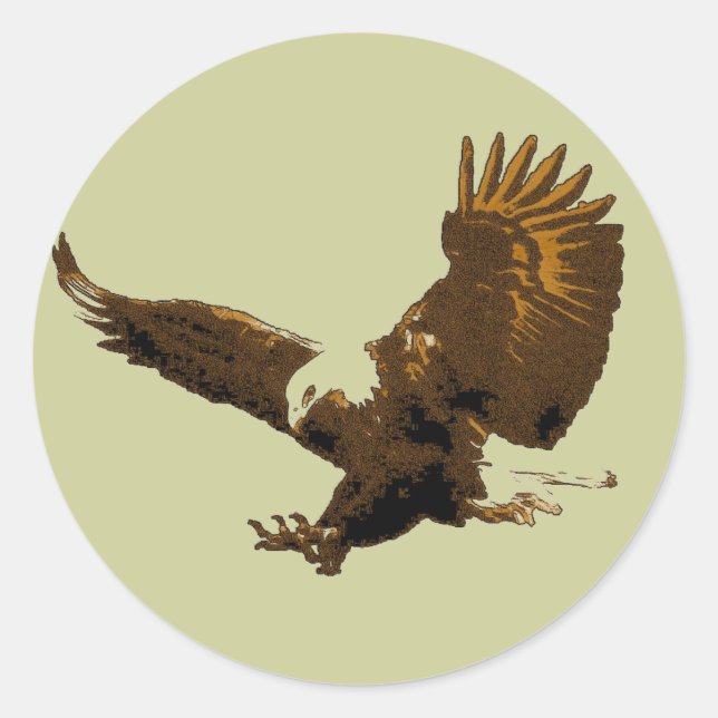 Eagle Classic Round Sticker (Front)