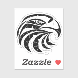 Eagle clean cut portrait Native American art