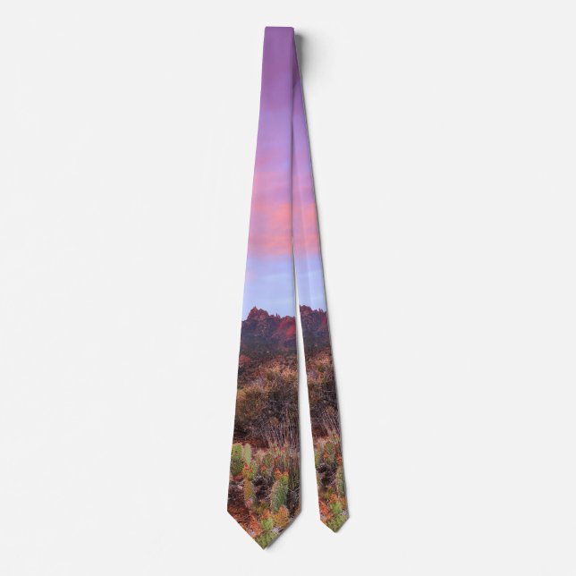 Eagle Crags Utah Sunset Landscape Tie (Front)