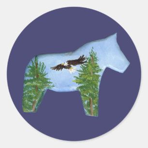 Eagle Dala Horse Sticker