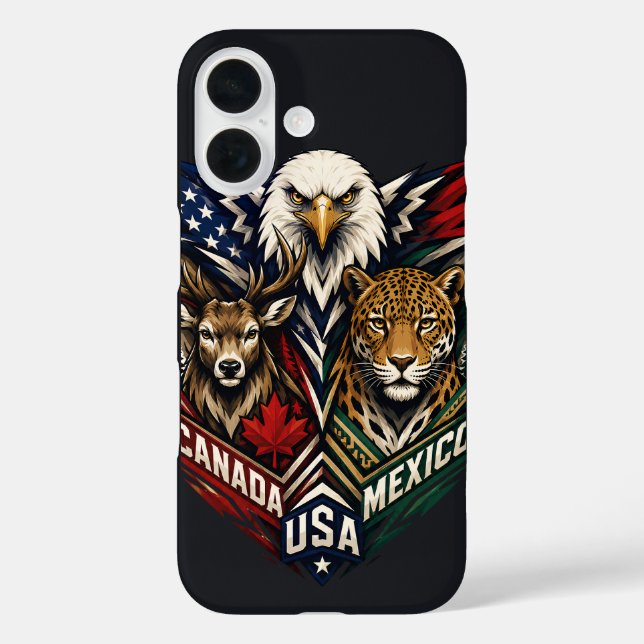 Eagle Deer Jaguar Nature Art Case-Mate iPhone Case (Back)