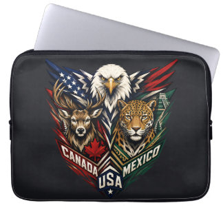 Eagle Deer Jaguar Nature Art Laptop Sleeve