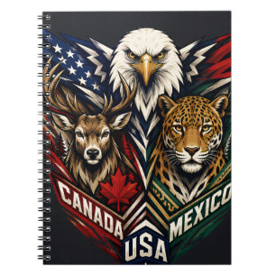Eagle Deer Jaguar Nature Art Notebook