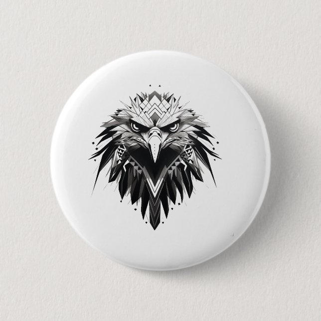 Eagle design 2 inch round button (Front)
