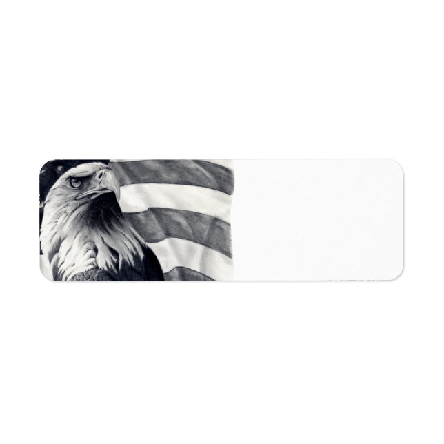 Eagle & Drapeau Adresse de retour Étiquettes (Devant)