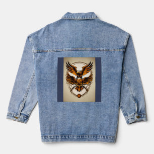 Eagle Emblem — Minimal Logo Design Denim Jacket