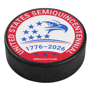 Eagle Emblem—United States 250th Tribute Hockey Puck