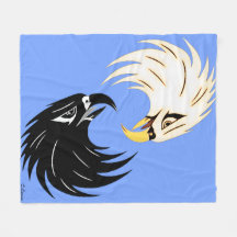 "Eagle Eye" Fleece Blanket design - Purple