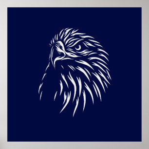 Eagle face design  poster