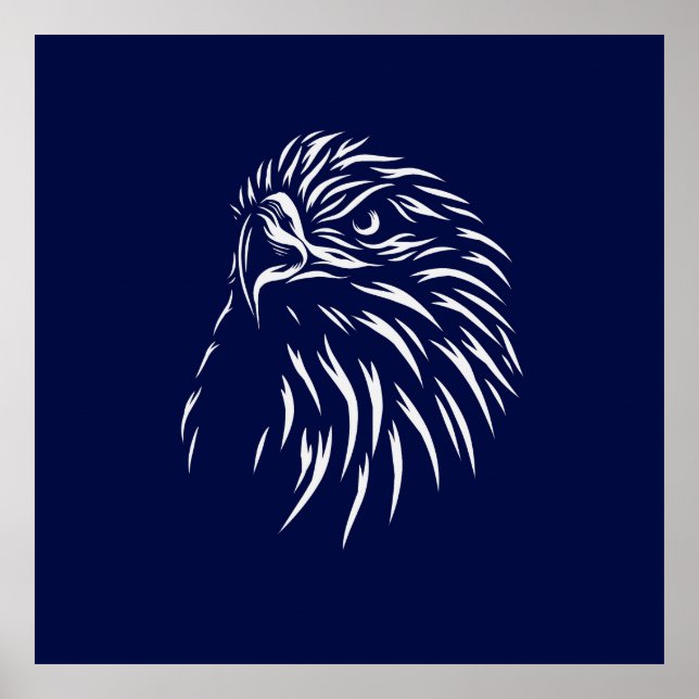 Eagle face design  poster (Front)