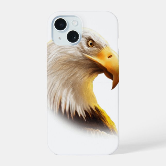 Eagle face  iPhone 15 case (Back)