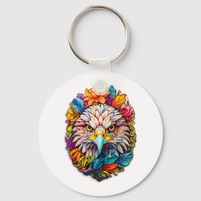 Eagle Face Keychain (Front)