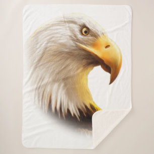 Eagle face  sherpa blanket