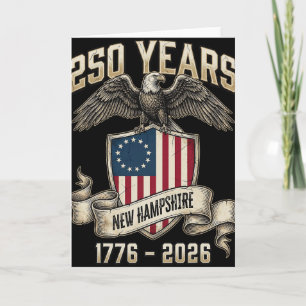 Eagle Flag 250 Years 1776-2026 250th Birthday New Card