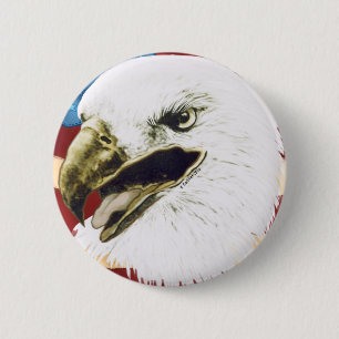 Eagle Flag 2 Inch Round Button
