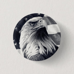 Eagle & Flag Button