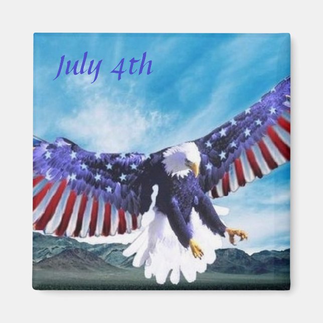 Eagle Flag Magnet (Front)