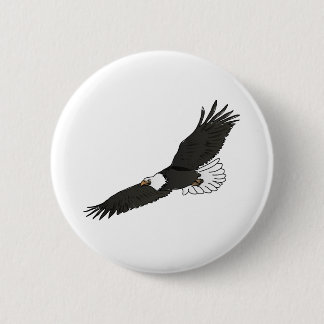 Eagle flying 2 inch round button