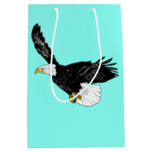 Eagle Flying - Choose/ add your colours  Medium Gift Bag (Front)