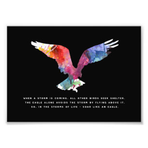 Eagle Flying Inspirational Motivational Quote Art Photo Print