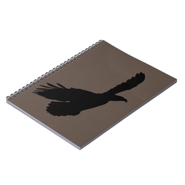 Eagle Flying Notebook - Your Colour - Text (Left Side)