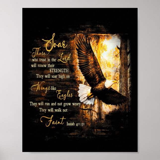 Eagle Forest They Will Soar High On Wings Jesus Is Poster (Front)