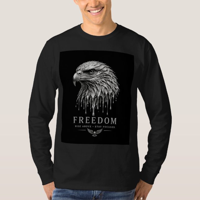 Eagle Freedom Powerful Animal 🦅 T-Shirt (Front)